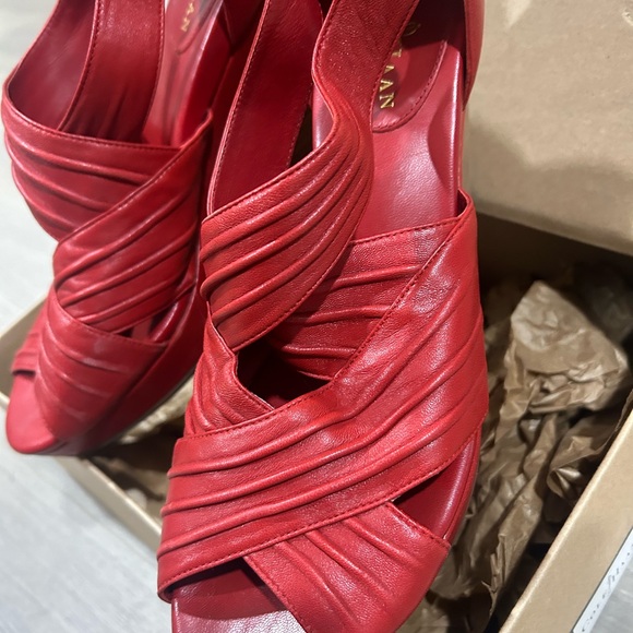 Cole Haan Red Wedges - Picture 7 of 8